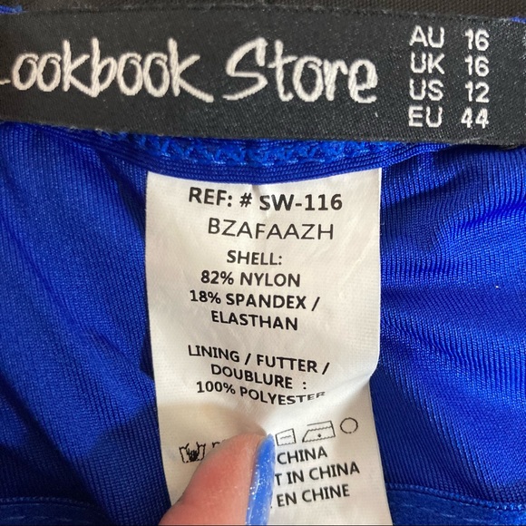 Navy blue crochet one piece bathing suit - Picture 14 of 14